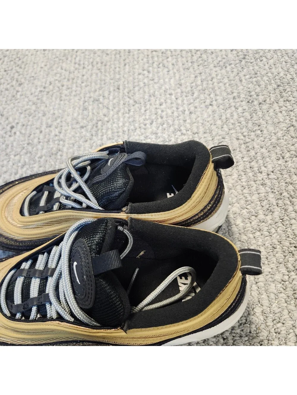 Nike Air Max 97 Golden Gals Women's Gold Black Lace Up Sneakers Size 8.5